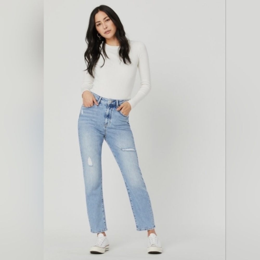 Mavi STAR Iconic High-rise lightly distressed Mom Jeans